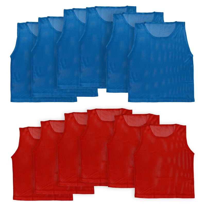 Athllete Boys Youth Athletic Pinnies - LITEMESH Mesh Practice Jerseys, 12 Pack - Image 1